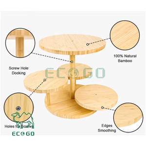 Support à gâteaux à 3 niveaux et plateau de service Support à gâteaux de mariage et décorations pour thé Ensemble de supports à gâteaux en bois rustique fait à la main - Product Image 2