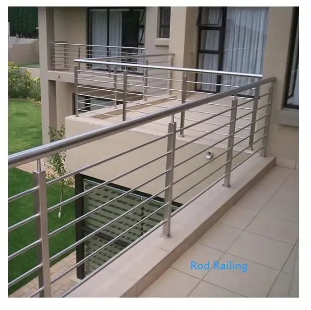 I fornitori di ringhiere professionali scelgono tra più stili ringhiera per balaustra in vetro di alluminio per balcone e scale all'aperto