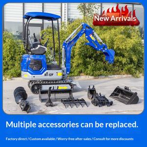 Excavadora Pequeña Ht12p de Fábrica SOURCE, Excavadora Multifuncional para Perforación y Excavación, Excavadora Pequeña de 1.2 - Product Image 1