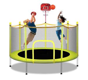 Mini trampoline d'intérieur pour enfants avec <span class=keywords><strong>filet</strong></span> de sécurité, trampoline rond à bungee pour usage domestique, <span class=keywords><strong>parc</strong></span> de jeu pour bébé - Product Image 5