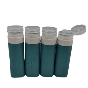 Travel Refill Bottles 90Ml Matte Finish For Shampoo Shower Gel Personal Care Set With Outer Cover - Product Image 2