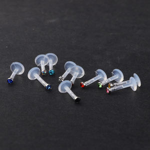 Gioielli per Piercing Labret Flessibili Bioflex, Gioielli per il Corpo, 11 Colori, 8/10mm, <span class=keywords><strong>Orecchino</strong></span> <span class=keywords><strong>Tragus</strong></span>, Anello per Labbra - Product Image 2