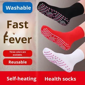 Calcetines cálidos gruesos informales a media pantorrilla para hombre, masaje autocalentable con moxibustión térmica antideslizante, calor a prueba de frío para invierno - Product Image 3