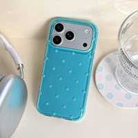 Coque de téléphone unique à pois bleu lac style coréen japonais pour iPhone 17 16 15