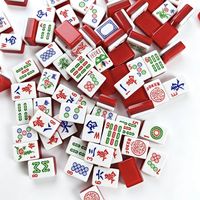 Maßgefertigtes Acryl-Amerikanisches Mahjong-Set Gravierte Bunte Mahjong-Steine mit Geschenkbox OEM Private Label Hersteller