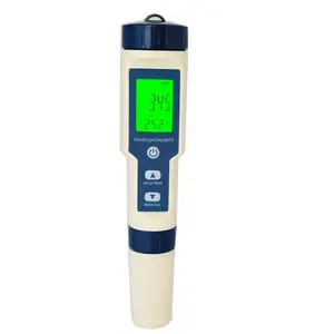 Drinking Water Backlight 5 In 1 Digital PH TDS EC Salinity Temperature Tester Pen