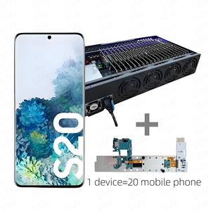 Système logiciel de serveur pour ferme de téléphones <span class=keywords><strong>5G</strong></span> TikTok, 20 cartes mères de téléphone, double <span class=keywords><strong>SIM</strong></span>, emplacement eSIM, S20/S20+ 64 Go de mémoire, OTG, occasion - Product Image 1