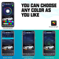 Lumières LED RGB pour châssis de voiture 6 en 1, contrôle par application, éclairage trois côtés, haute luminosité, éclairage ambiant sous le châssis de la voiture