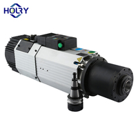 Motor Spindle CNC HOLRY High Speed 9kW ATC ISO30 HSK BT30 ER32 untuk Mesin Router CNC