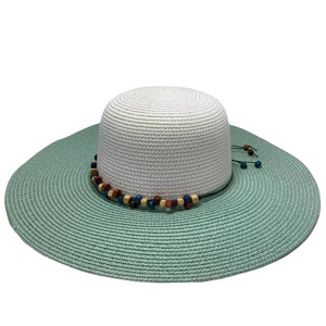 Sombrero de Sol de Papel Flexible para Mujer, Estilo Veraniego, con Diseño Personalizado en Color de Contraste, para Playa, Viajes, Deportes, Pesca, Ciclismo, Fiestas - Product Image 1