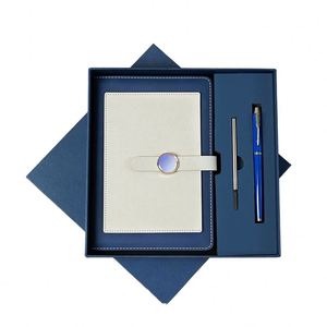 Cuaderno Promocional A5 con Logotipo Impreso Personalizado, Cuaderno de Oficina Grueso de Imitación de Cuero para Empresas, Juego de Regalo en Caja - Product Image 1