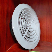 Capot de ventilation flexible en plastique ABS rond pour gaines et grilles HVAC, à économie d'énergie