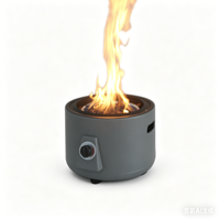 Brasero à gaz portable d'extérieur en acier de haute qualité 60000 BTU avec design étoilé – Élégante cheminée mobile