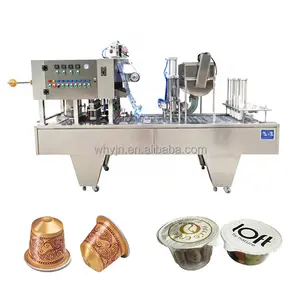 Automatic Production Line K Cup Coffee Food Powder Capsule Peanut Butter Sauce Filling Sealing Packaging Machine