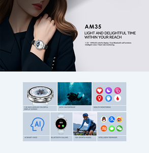Nuevo AMOLED AM35 1,32 pulgadas moda ultrafino 6MM-7MM SmartWatch ChatGpt Salud Femenina señoras reloj inteligente impermeable para mujeres - Product Image 3