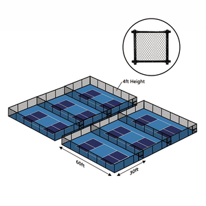 Personalizado PE plástico recubierto de acero galvanizado pickleball barrera interior y exterior pickleball cercado - Product Image 2