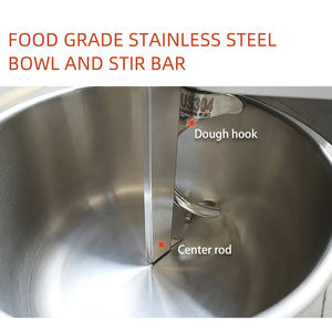 Mezclador <span class=keywords><strong>de</strong></span> masa en espiral <span class=keywords><strong>de</strong></span> acero inoxidable, mezclador comercial <span class=keywords><strong>de</strong></span> doble acción <span class=keywords><strong>de</strong></span> 40 L - Product Image 6