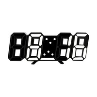 Horloge de table numérique LED 3D intelligente, réveil électronique de bureau, affichage bleu, veilleuse en plastique pour la maison et le bureau