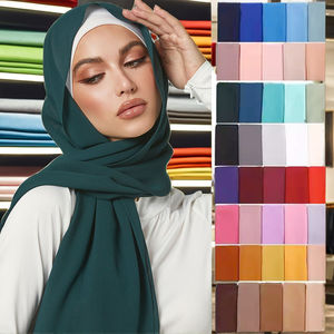 イスラム教徒の女性のためのシフォンヒジャーブ卸売エスニックバンダナアーガイルカモフラージュ動物の弓スタイル - Product Image 4