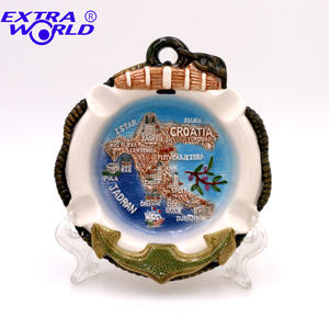 Groothandel Kroatische Souvenir Keramische Ronde Asbak - Product Image 2