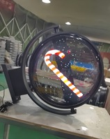 Oeil nu 3D holographique couleur LED boîte suspendu extérieur étanche Double face dynamique Projection panneau d'affichage décoratif haut