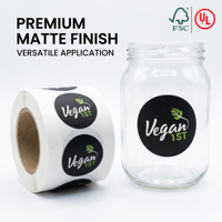 Étiquettes d'emballage promotionnelles en vinyle imperméable imprimées sur mesure, rouleaux d'autocollants avec logo privé pour étiquettes d'emballage, étiquettes de produits