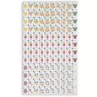 Tuiles de Mahjong Américaines en Acrylique Transparent de Luxe, Motif Printanier Poussin et Œuf de Pâques Vibrant, Kit de Jeu Personnalisé, Vente en Gros