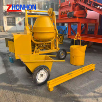 Offre Spéciale : Bétonnière Mobile à Moteur Diesel 16 CV, Haute Efficacité, Productivité de 15 m³/h, avec Levage de 25 m