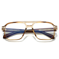 Lunettes optiques universelles carrées unisexes, monture en PC résistante, équipées de verres en PC anti-impact transparents pour un usage quotidien