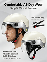 Casque de vélo électrique MOON M06, nouveau modèle, en matériau PC, moulage intégré, avec visière transparente, homologué CE, pour la sécurité des adultes lors de la conduite