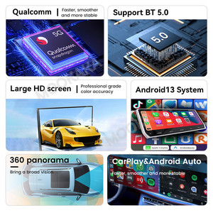 MOOKAKA 10.1 "pour Maserati GranTurismo mise à niveau vers double écran <span class=keywords><strong>Setu</strong></span> 2007-2015 GPS Navigation double écran Android 13 - Product Image 4