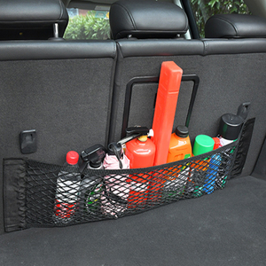 T-1341 40*25cm Sac de <span class=keywords><strong>rangement</strong></span> en maille de nylon avec fermeture auto-agrippante, filet élastique pour siège arrière de voiture, organisateur de <span class=keywords><strong>rangement</strong></span> auto suspendu - Product Image 3