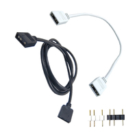 Câble d'extension d'éclairage ARGB 5V 3 broches avec double connecteur femelle moulé et broche de rechange pour câblage interne de ventilateur ARGB de PC