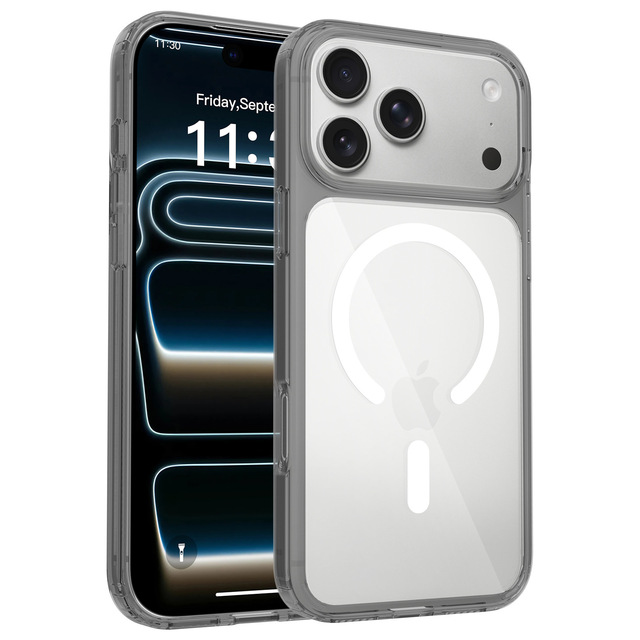 Shockproof Anti-Scratch Clear Magnetic Luxury Design TPU+PC Injection Molding Mobile Phone Case for 17 Pro 18 Pro