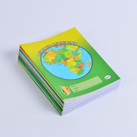 Carnet de notes coloré à impression dégradée, directement de l'usine, avec carte d'Afrique et de la Terre, cahier d'exercices de français agrafé