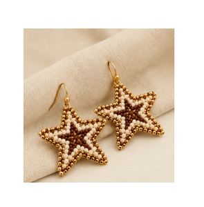 Pendientes Colgantes Boho Renaza con Cuentas y Engaste de Bisel para Mujer, Joyería de Moda, para Fiestas, Bodas, Uso Diario, Regalo - Product Image 5