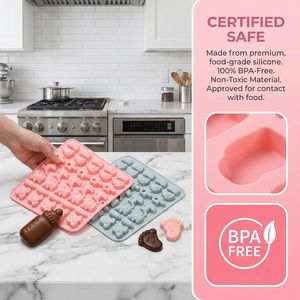 Moldes de Silicona para Caramelos con Forma de Carrito de Bebé, 35 Cavidades, Serie Baby, Antiadherentes, Libres de BPA, con Certificación LFGB Platinum - Product Image 5