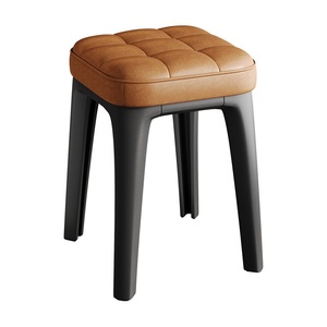 Household Stackable Plastic Modern <strong>Dining</strong> <strong>Table</strong> Bench Square <strong>Stool</strong> <strong>Dining</strong> Room Soft Bag Casual <strong>Stool</strong> Simple Dressing <strong>Stool</strong> - Product Image 5