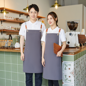 Có thể điều chỉnh & bền không tay logo tạp dề với Túi tùy chỉnh thêu & in kỹ thuật số cho doanh nghiệp & nhà hàng - Product Image 3