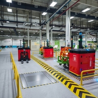 Système de pesage logistique automatique et de transformation intelligente ASRS avec AGV pour la production d'aliments liquides/poudreux