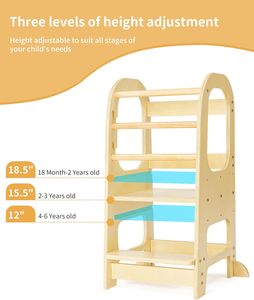 Taburete de Cocina para Niños, Torre de Aprendizaje para Niños Pequeños con Certificación - Product Image 3