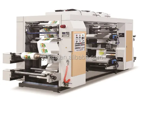 YT-41200 मध्यम गति ईपीसी प्रणाली रोटरी 4 रंग 1 स्टेशन प्रिंटर flexographic प्रिंट मशीन