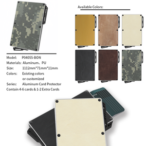 กระเป๋าสตางค์อะลูมิเนียมบางเฉียบแบบสั้น ป้องกันการโจรกรรมข้อมูล RFID พร้อมช่องใส่บัตรแบบดีดออกได้  พร้อมบริการสลักโลโก้ด้วยเลเซอร์  สำหรับทุกเพศ - Product Image 2