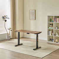 Bureau debout électrique ergonomique moderne à hauteur réglable avec montage facile pour bureau à domicile, 4 préréglages de mémoire, noir