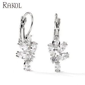 RAKOL EP2498 moda hipoalergénica Clip en 2020 pendientes de circón de lujo joyería - Product Image 3