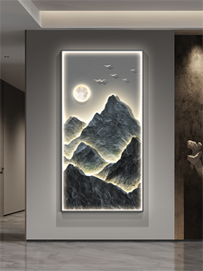 Hiện đại Jinshan dẫn đèn tường ánh nắng mặt trời sáng pha lê sứ nghệ thuật Deco thiết kế vàng vải cho khách sạn nhà tường nghệ thuật trang trí - Product Image 2