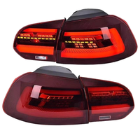 Kit carrosserie CYH pour Golf MK6 : Lame de pare-chocs avant, jupes latérales, aileron arrière, diffuseur arrière en ABS pour VW Golf 6, feux arrière à LED