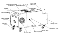 Humidificador Ultrasónico de Aire para Habitaciones, 10 Cabezales, Nebulizador Metálico, Capacidad de Humidificación de 3L, para Granjas, Humidificador Ultrasónico para Cultivo de Hongos