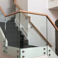 Garde-corps d'escalier en verre pince de verre de garde-corps