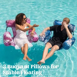 1 Pack Heavy Duty Inflatable <strong>Pool</strong> Lounge <strong>Chair</strong> Portable Floating Recliner Adults Swimming <strong>Pool</strong> Lake Beach Summer Relax Made - Product Image 2